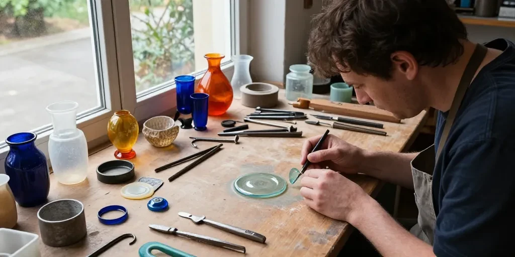 Découvrir les métiers du verre avant de se lancer : stages, techniques et premiers équipements